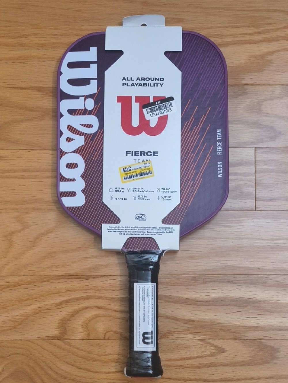 Wilson Fierce Team Pickleball Paddle Ages 13+ NWT